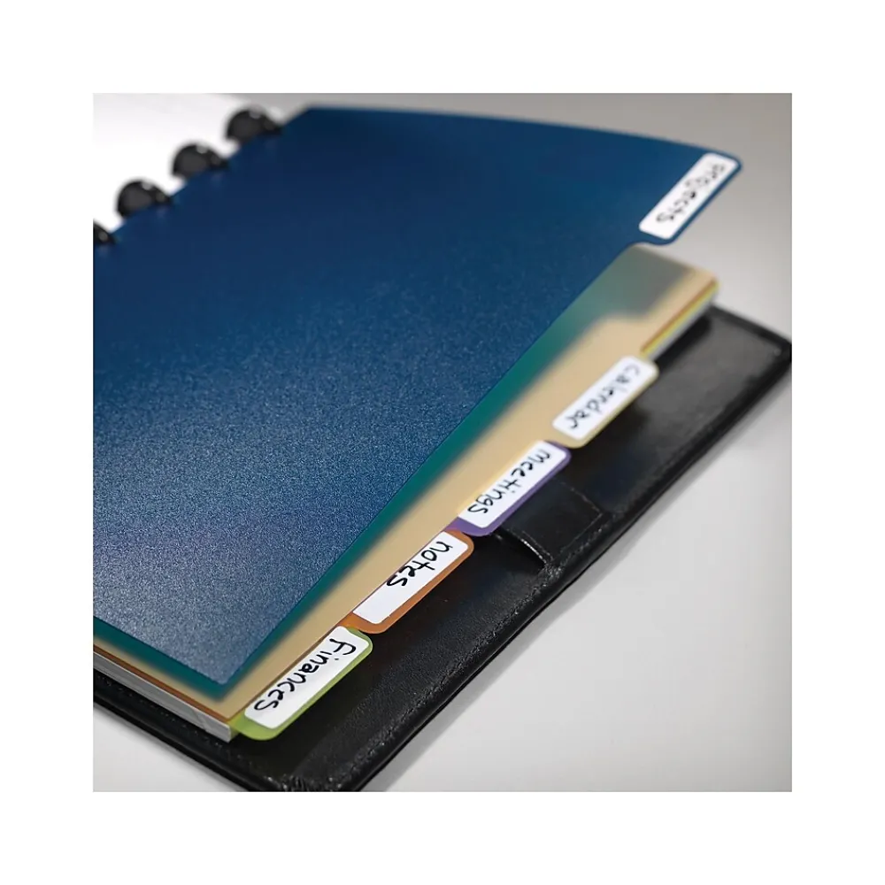 Notebooks|Staples Arc System Tab Dividers, 5-5/6" x 8-1/2", Assorted Colors, 5/Pack (20018)
