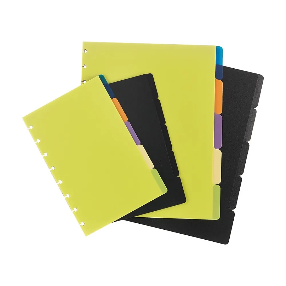 Notebooks|Staples Arc System Tab Dividers, 5-5/6" x 8-1/2", Assorted Colors, 5/Pack (20018)
