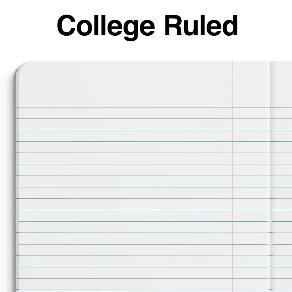 Composition Notebooks|Staples Composition Notebook, 7.5" x 9.75", College Ruled, 80 Sheets, (ST55082) Blue