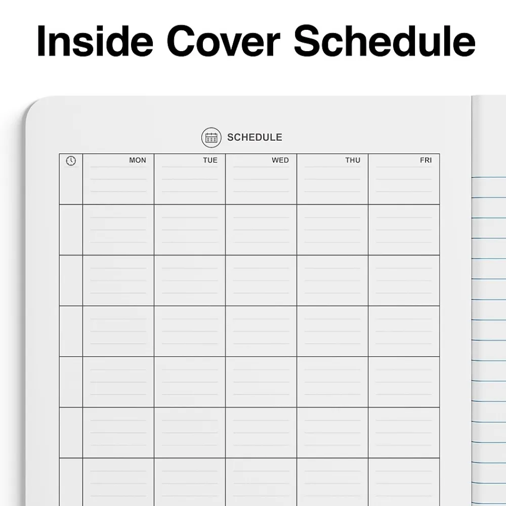Composition Notebooks|Staples ® Composition Notebooks, 7.5" x 9.75", College Ruled, 100 Sheets, , 4/Pack (ST58370) Assorted Colors