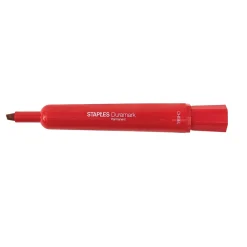 Markers|Staples DuraMark Permanent Markers, Medium Point, Red, 12/Pack (18892)
