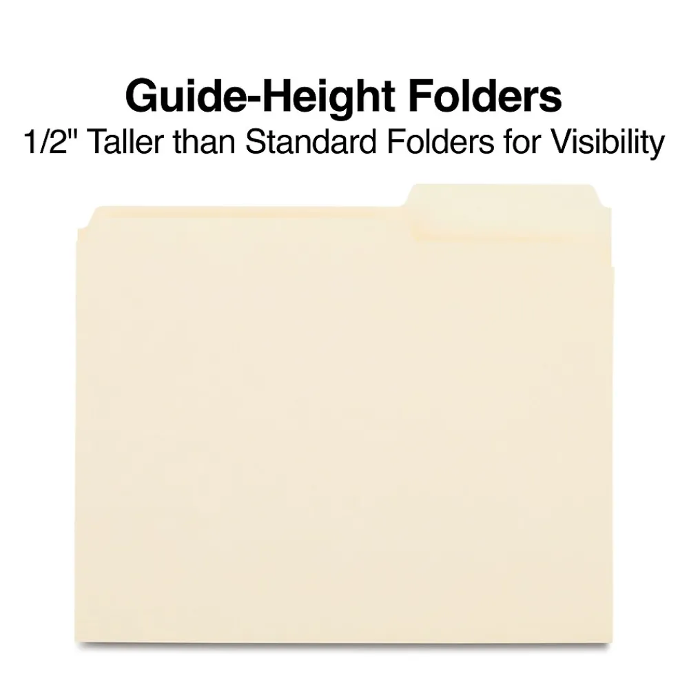 File Folders|Staples File Folders, Letter Size, Manila, 100/Box (ST508812/508812)