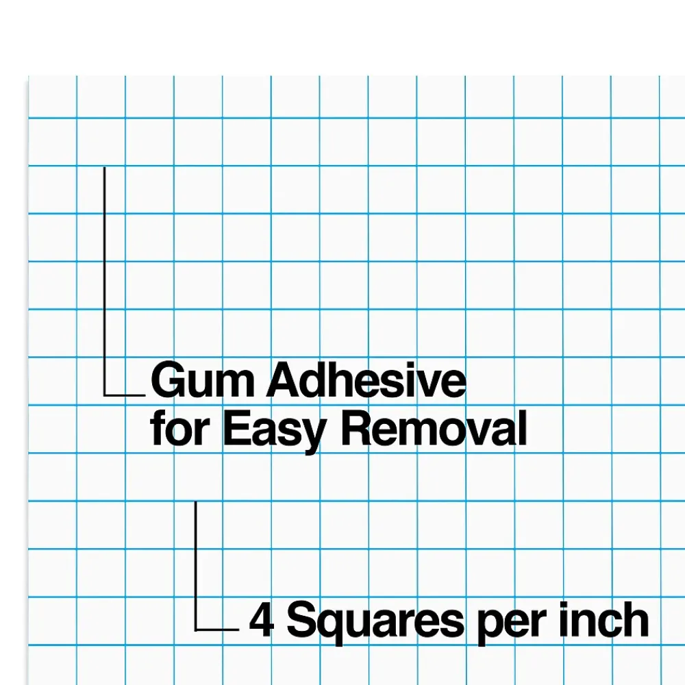 Notepads|Staples Graph Pad, 11" x 17", Graph Ruled, White, 50 Sheets/Pad (ST57336)