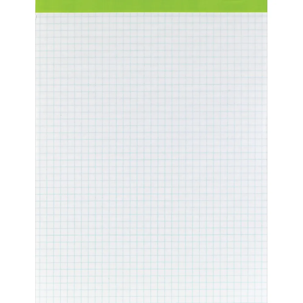 Notepads|Staples ® Graph Pad, 8.5" x 11.75", Graph Ruled, Assorted Colors, 50 Sheets/Pad (20492/V2)