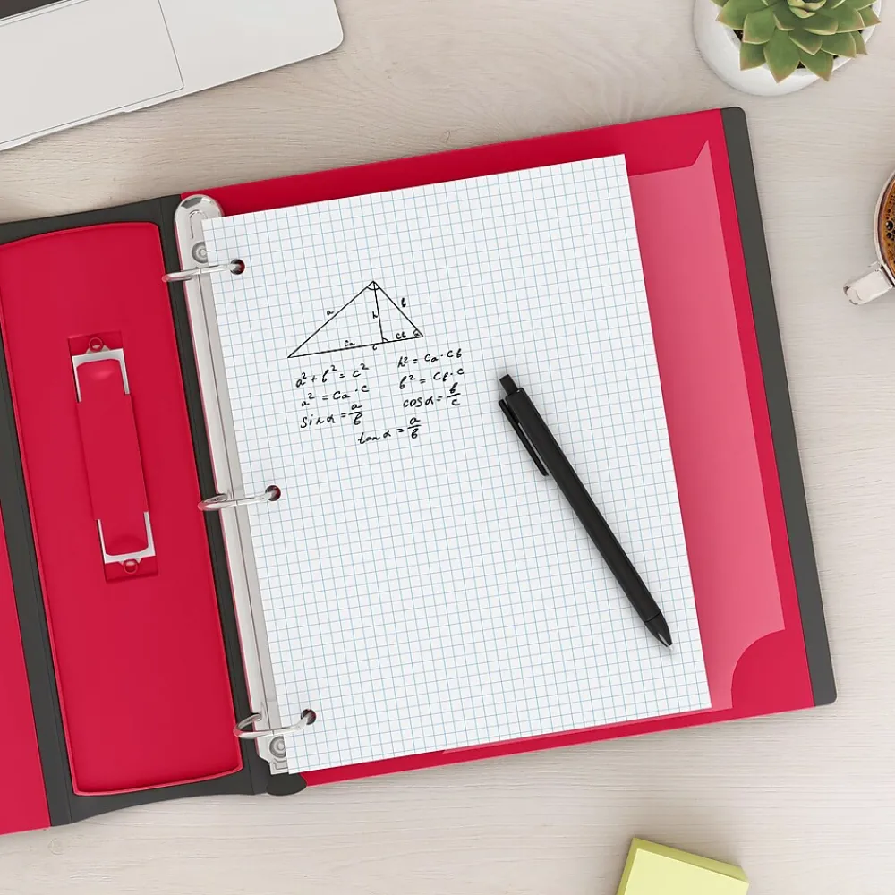 Filler Paper|Staples ® Graph Ruled Filler Paper, 8" x 10.5", White, 80 Sheets/Pack (ST25634D)