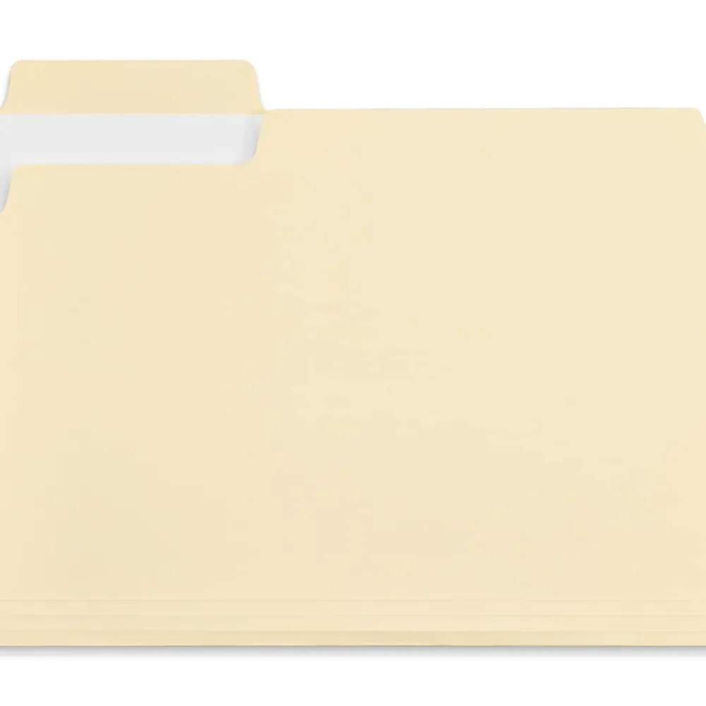 File Folders|Staples Heavy Duty File Folder, 1/3-Cut Tab, Letter Size, Manila, 50/Box (ST62566)