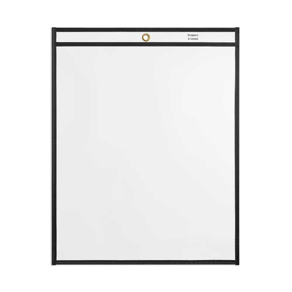 Sheet Protectors|Staples Heavy Weight Job Ticket Holder, 11" x 14", Clear, 25/Pack (28488)