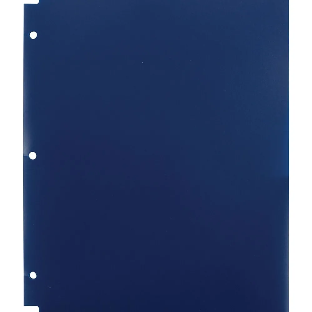 Pocket Folders|Staples 3-Hole Punched 2-Pocket Portfolio Folder, Navy (26187)