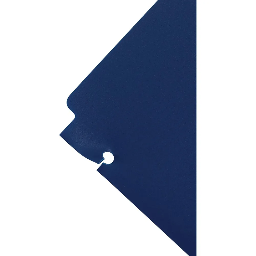 Pocket Folders|Staples 3-Hole Punched 2-Pocket Portfolio Folder, Navy (26187)
