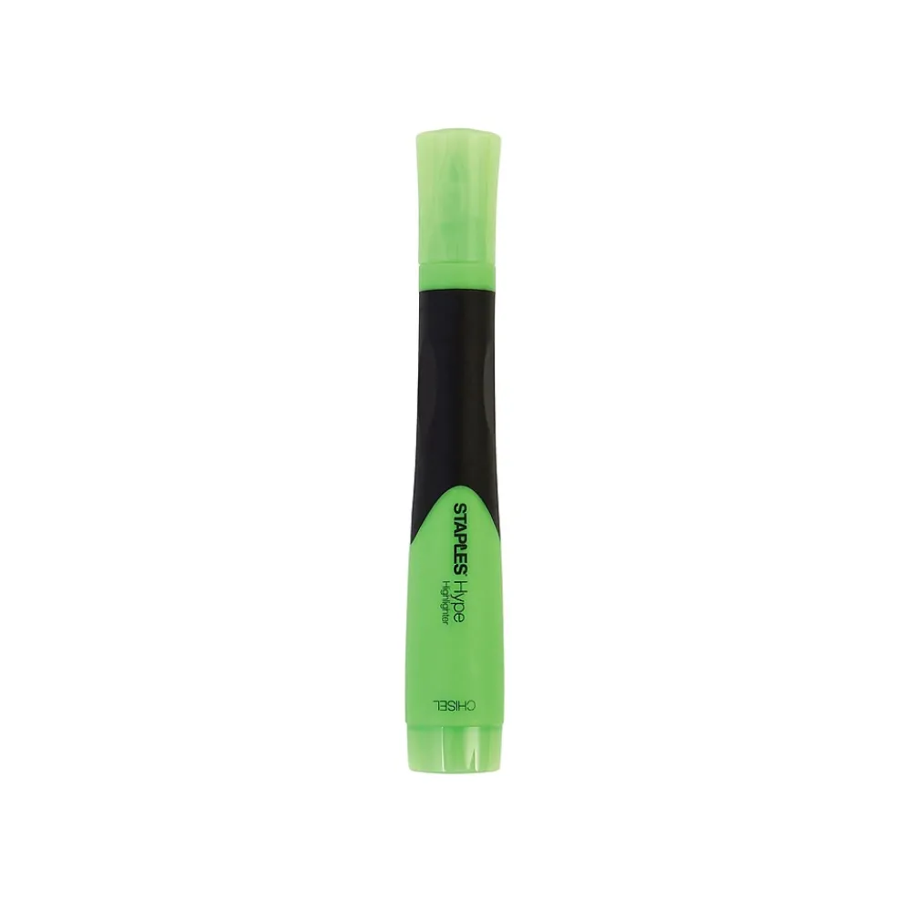 Highlighters|Staples Hype Tank Highlighters with Grip, Chisel Tip, Assorted, 5/Pack (29228)