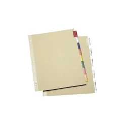 Dividers|Staples ® Insertable Tab Dividers, 5-Tab, Clear, 8 1/2" x 11", 6/Pk, 36 Packs/Ct