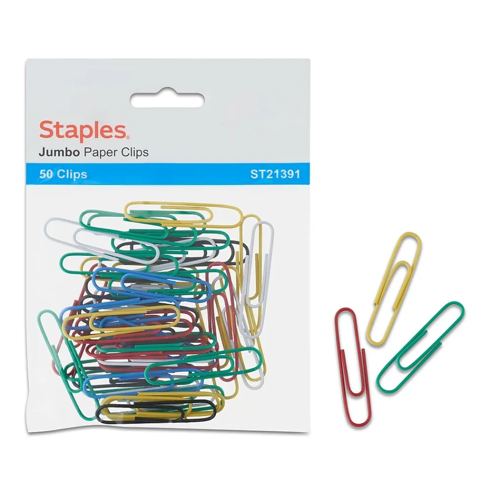 Clips & Fasteners|Staples ® Jumbo Paperclip 50 PK - Core