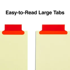 Dividers|Staples Large Tab Insertable Dividers, 5-Tab, Assorted Colors (13485/11109)