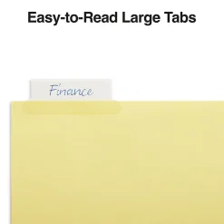 Dividers|Staples Large Tab Insertable Paper Dividers, Clear 5 Tab, Buff (13486/11110)