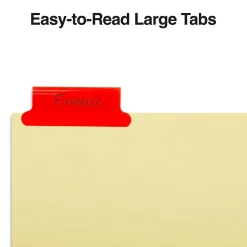 Dividers|Staples Large Tab Insertable Dividers, 5-Tab, Assorted Colors, 4/Pack (13515/14481)