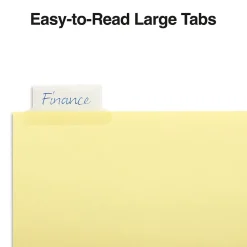 Dividers|Staples Large Tab Insertable Paper Divider, 8 Tabs, Buff with Clear Tabs, 4 Sets (13516/14482)