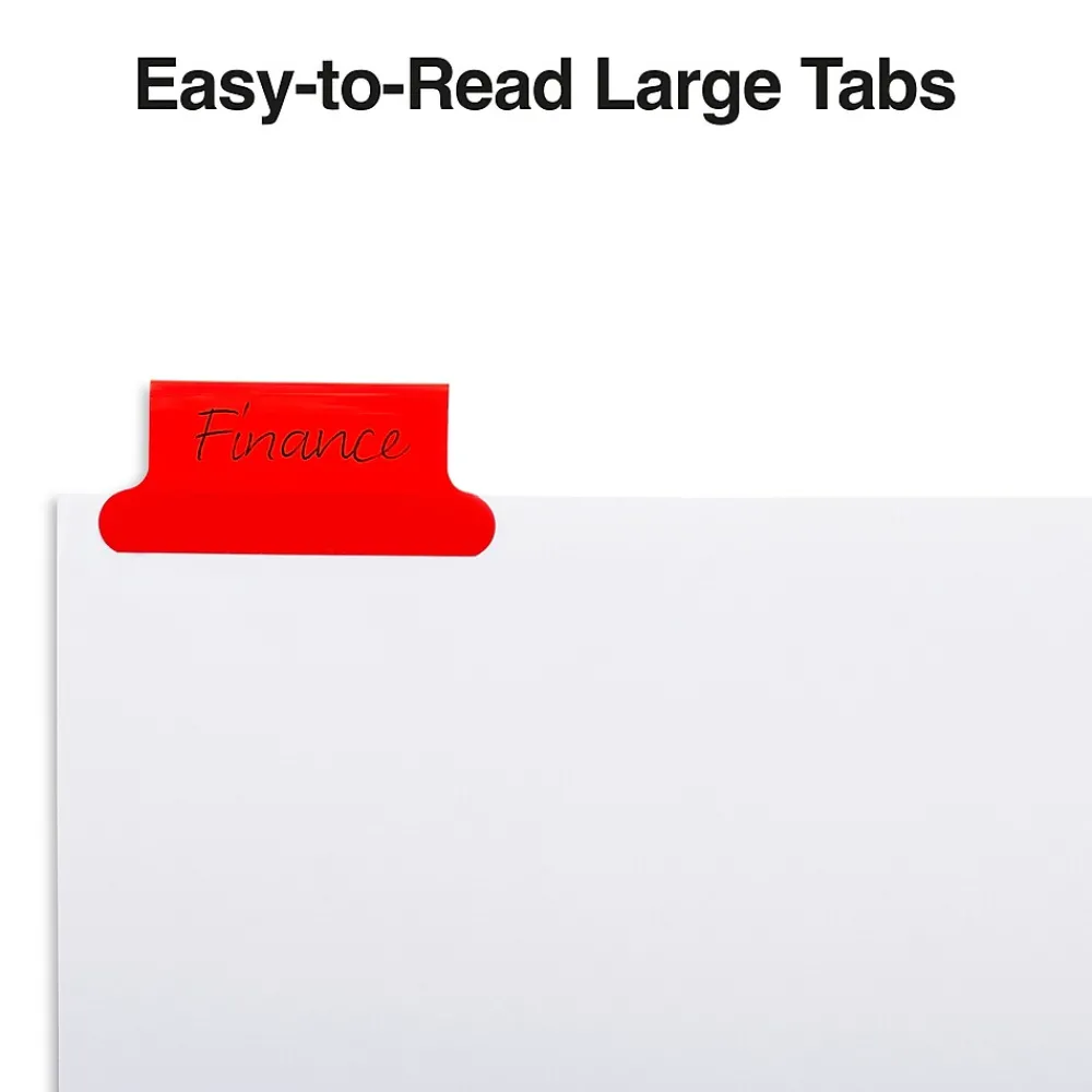 Dividers|Staples Large Tab Insertable Dividers, 8-Tab, Assorted Colors (13492/11123)