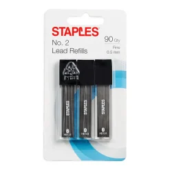 Pencils|Staples ® Lead Refill, 0.5mm, 30/Leads, 3/Pack (10405-CC)