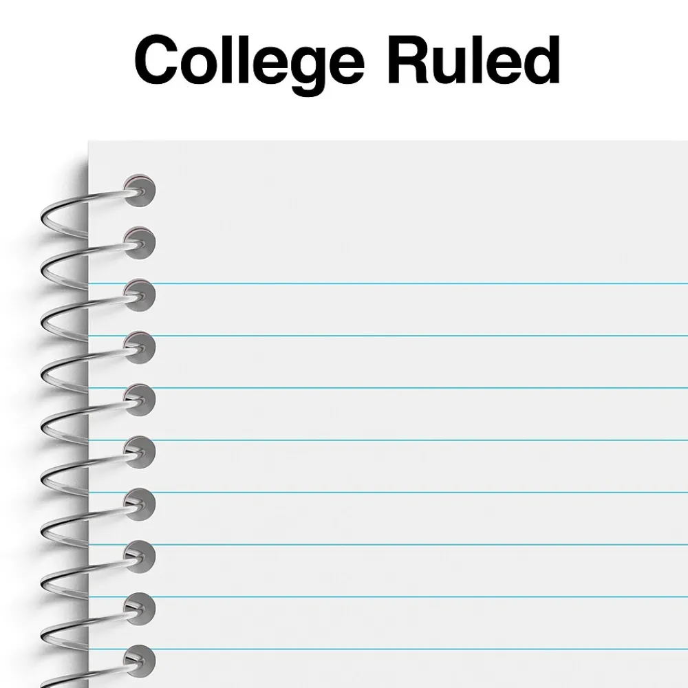 Notepads|Staples ® Memo Books, 3" x 5", College Ruled, Assorted Colors, 75 Sheets/Pad, 5 Pads/Pack (TR11493)