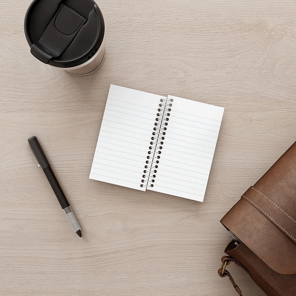 Notepads|Staples ® Memo Books, 3" x 5", College Ruled, Assorted Colors, 75 Sheets/Pad, 5 Pads/Pack (TR11493)