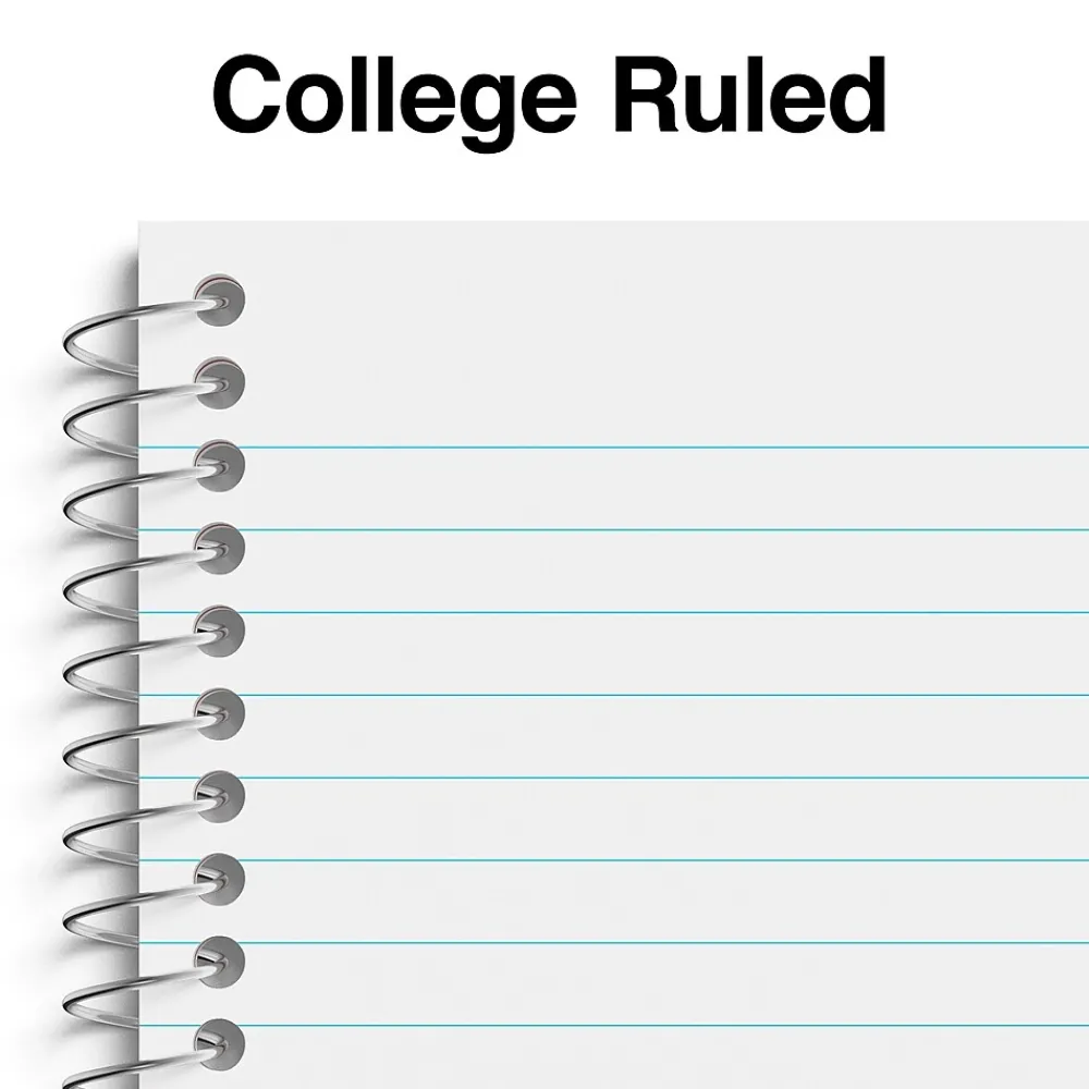 Notepads|Staples Memo Pad, 4" x 6", College Ruled, Assorted Colors, 50 Sheets/Pad, 5 Pads/Pack (ST11495N)
