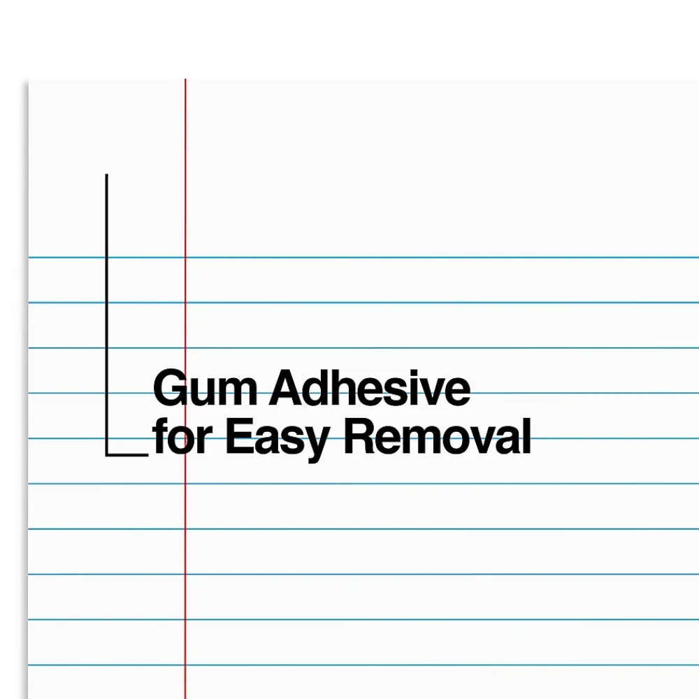 Notepads|Staples Notepads, 5" x 8", Narrow Ruled, , 50 Sheets/Pad, Dozen Pads/Pack (ST57330) White