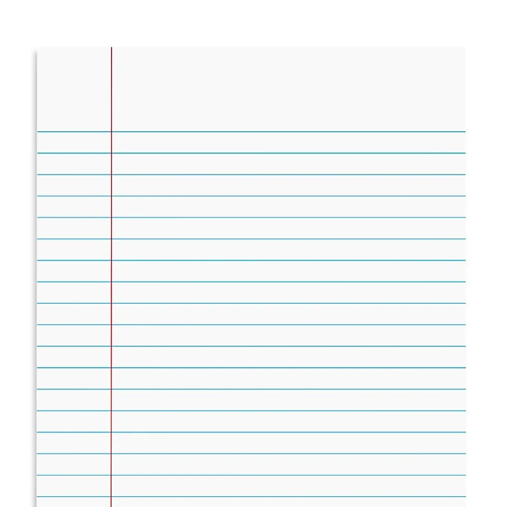 Notepads|Staples Notepads, 5" x 8", Narrow Ruled, , 50 Sheets/Pad, Dozen Pads/Pack (ST57330) White