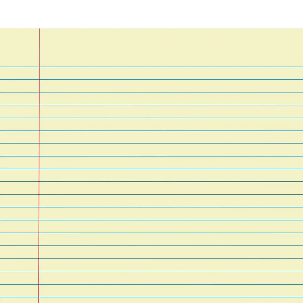 Notepads|Staples Notepads, 8.5" x 11", Wide Ruled, Canary, 50 Sheets/Pad, Dozen Pads/Pack (ST57295)
