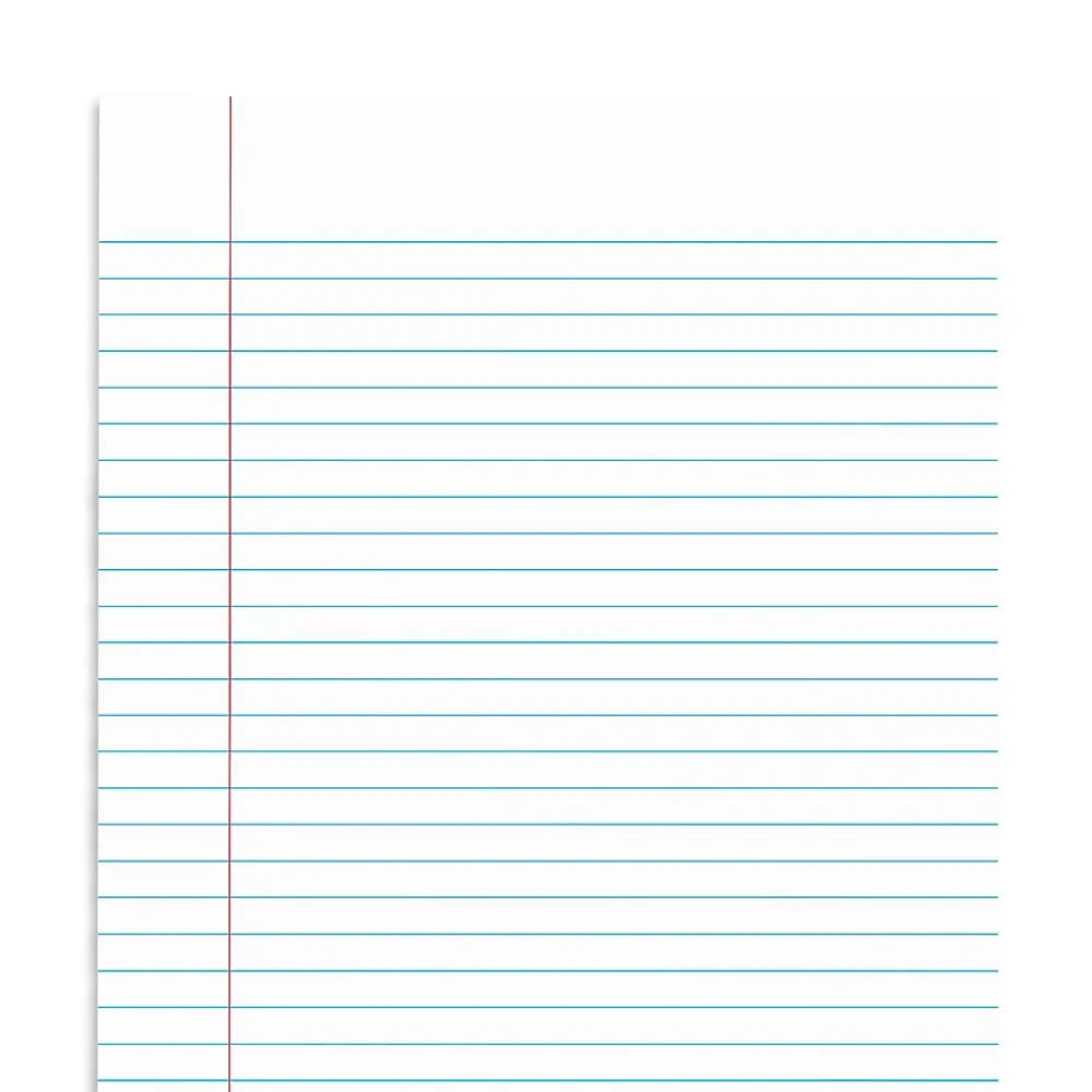 Notepads|Staples Notepads, 8.5" x 14", Wide Ruled, White, 50 Sheets/Pad, Dozen Pads/Pack (ST57335)