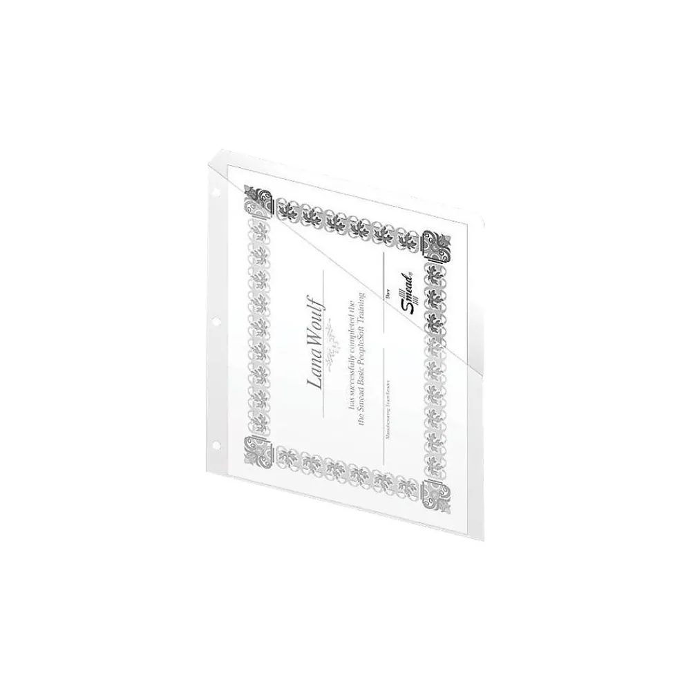 Pocket Folders|Staples 2-Pocket Presentation Folders, Clear, 5/Pack (36051)