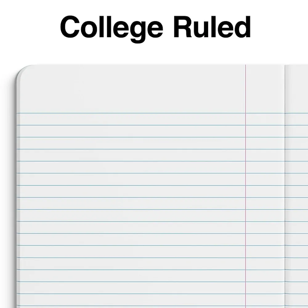 Composition Notebooks|Staples ® Premium Composition Notebooks, 7.5" x 9.75", College Ruled, 100 Sheets, Red (TR58344M CC)