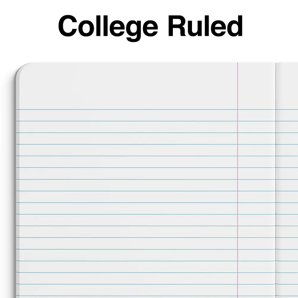 Composition Notebooks|Staples Premium Composition Notebook, 7.5" x 9.75", College Ruled, 100 Sheets, Assorted Colors (TR58341)