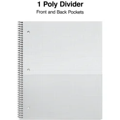 Notebooks|Staples Premium Poly 1-Subject Notebook, 8