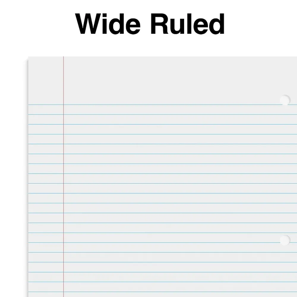 Subject Notebooks|Staples Premium Poly 1-Subject Notebook, 8" x 10.5", Wide Ruled, 100 Sheets, (TR20958) Red