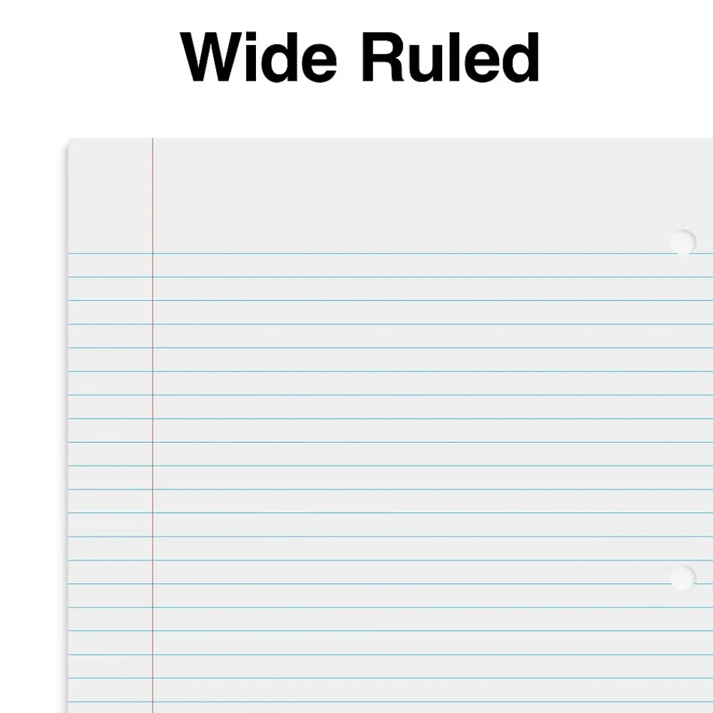 Subject Notebooks|Staples Premium 1-Subject Notebook, 8" x 10.5", Wide Ruled, 100 Sheets, Purple, 12 Notebooks/Carton (TR20960CT)