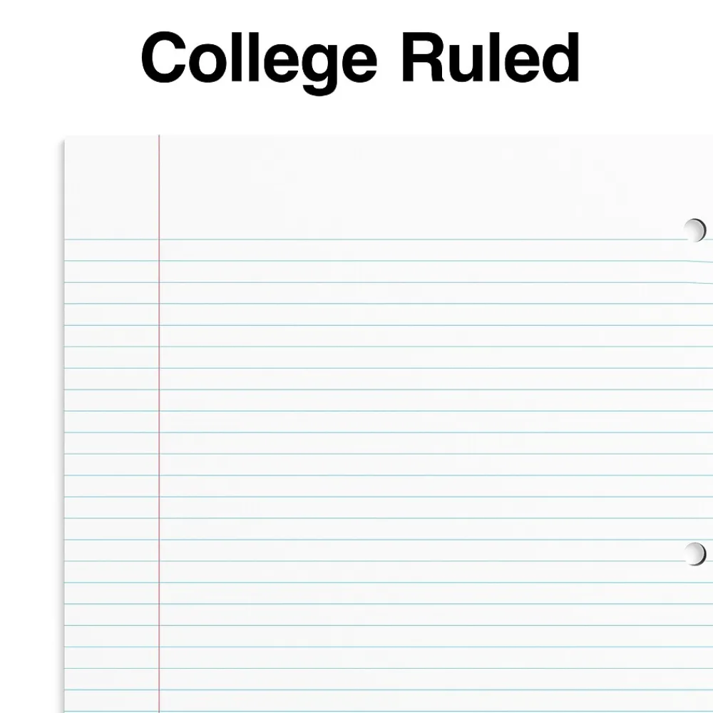 Subject Notebooks|Staples Premium 1-Subject Notebook, 8.5" x 11", College Ruled, 100 Sheets, Pink, 12 Notebooks/Carton (TR51448Ct)