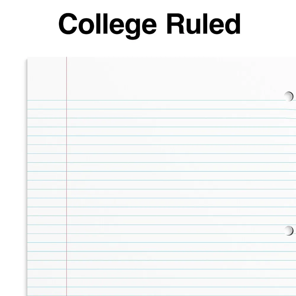 Subject Notebooks|Staples Premium 1-Subject Notebook, 8.5" x 11", College Ruled, 100 Sheets, Black, 12 Notebooks/Carton (ST20950CT)