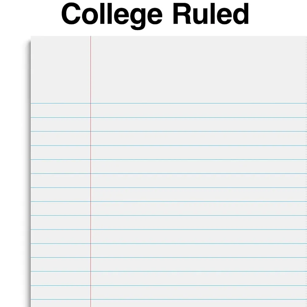 Subject Notebooks|Staples Premium 2-Subject Notebook, 6" x 9.5", College Ruled, 100 Sheets, (TR58326) Blue