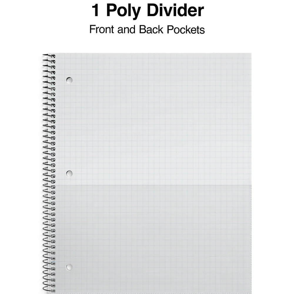Subject Notebooks|Staples Premium 1-Subject Notebook, 8" x 11", Graph Ruled, 100 Sheets, (ST58323) Blue