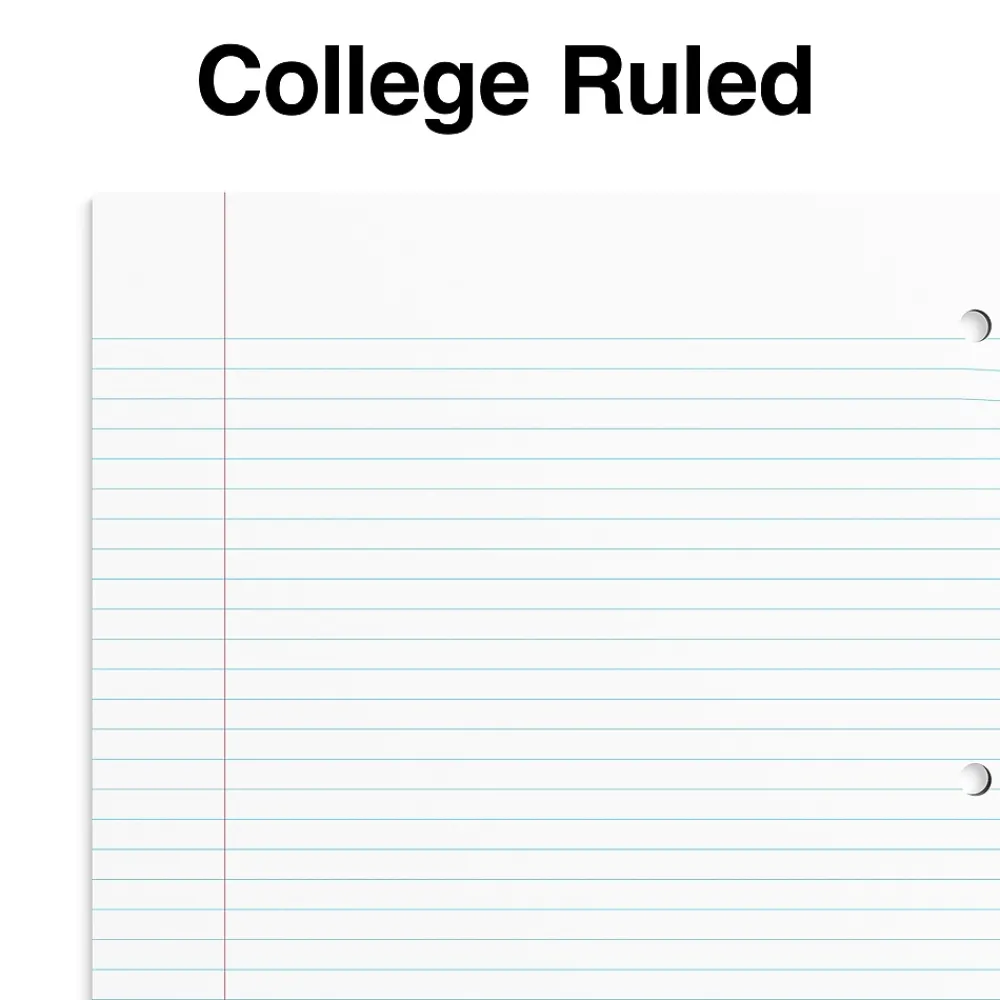 Notebooks|Staples Premium 1-Subject Notebook, 8.5" x 11", College Ruled, 100 Sheets, (ST20950D) Black