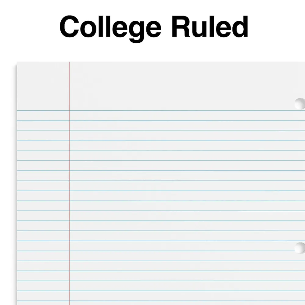 Subject Notebooks|Staples ® Premium 3-Subject Subject Notebooks, 8.5" x 11", College Ruled, 150 Sheets, Red (TR58361M-CC)