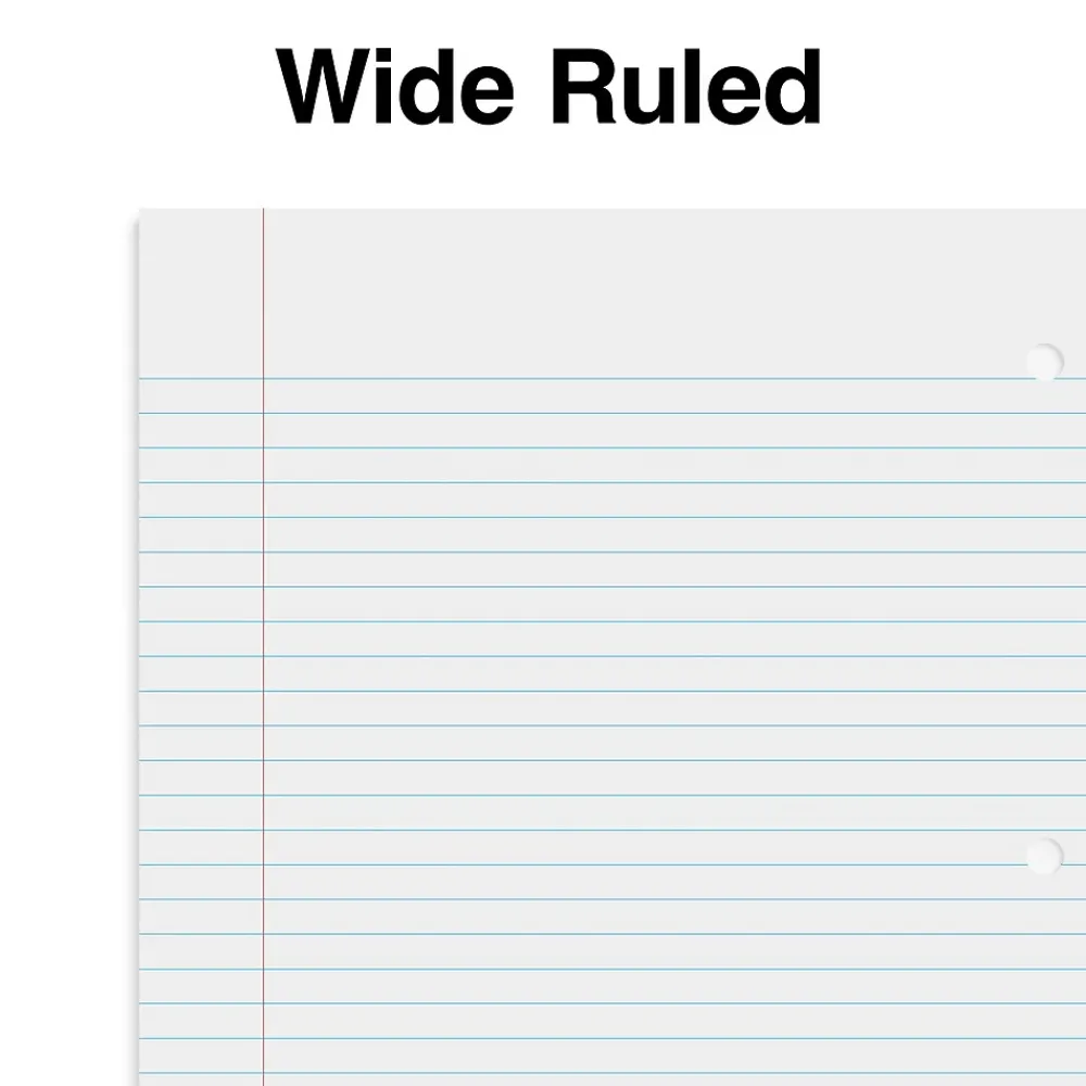 Subject Notebooks|Staples Premium 5-Subject Subject Notebooks, 8.5" x 10.5", Wide Ruled, 200 Sheets, Black (ST58309)