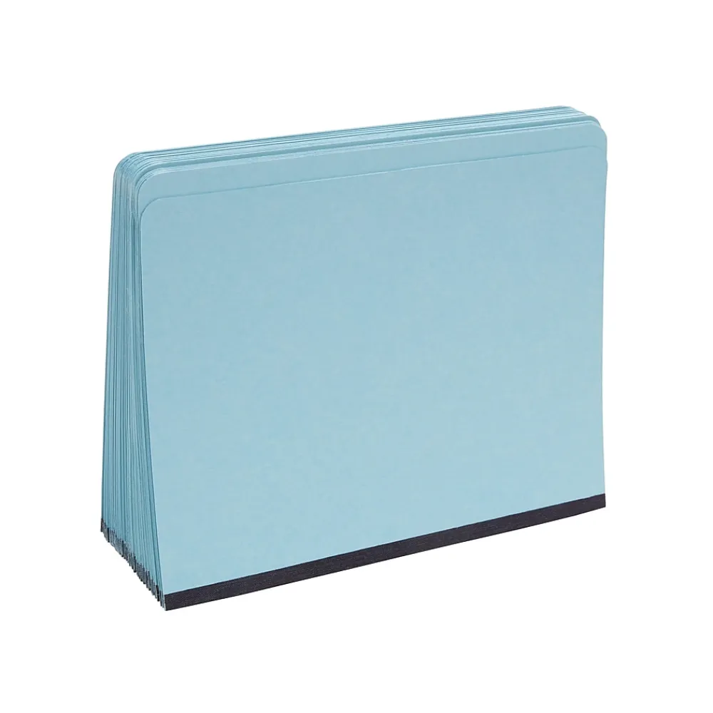 File Folders|Staples Pressboard File Folders, Single Tab, Letter, Blue, 25/Box