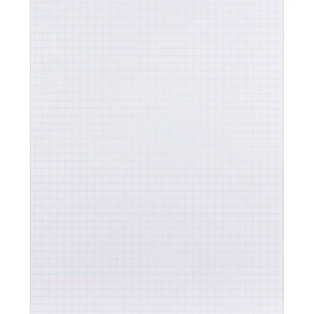 Notepads|Staples ® Quadrille Graph Pads, 50 Sheets, 4 Squares Per Inch, White, 8 1/2"H x 11"W, 36/Ct