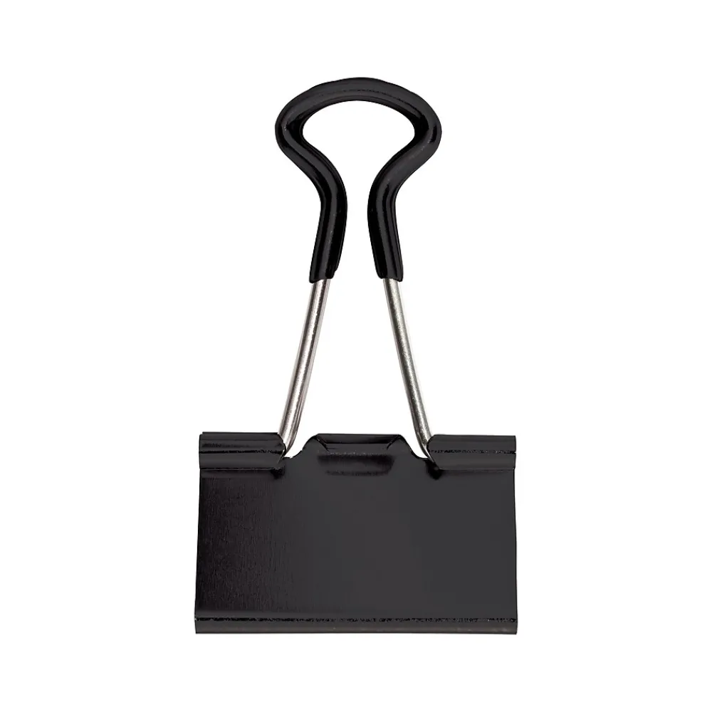 Clips & Fasteners|Staples Soft Grip 2" Binder Clips, Large, Black, 6/Pack (13726)