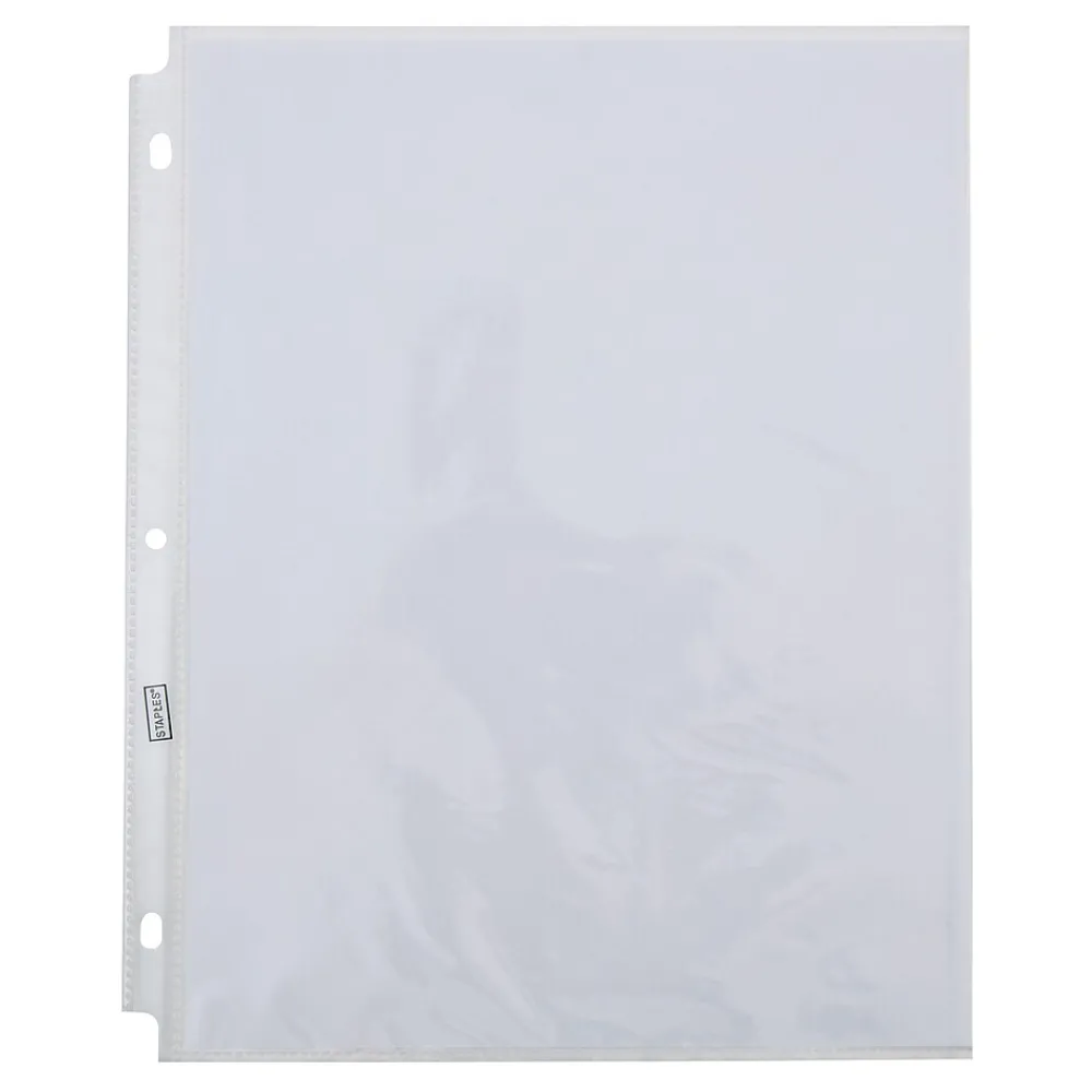 Sheet Protectors|Staples Standard Weight Sheet Protectors, Clear, 25/Box (10523-US)