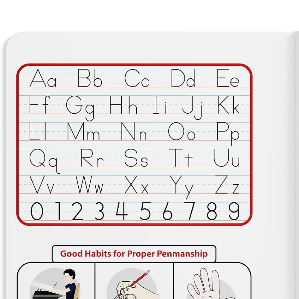 Notebooks|Staples 1-Subject Composition Notebooks, 7.5" x 9.75", Primary Ruled, 100 Sheets, Black/Red (42079C)