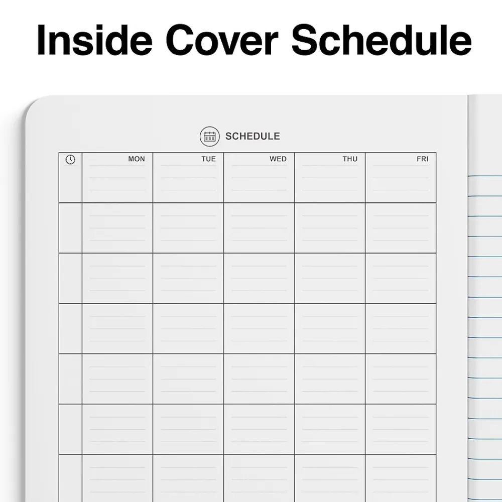 Composition Notebooks|Staples 1-Subject Composition Notebooks, 7.5" x 9.75", College Ruled, 100 Sheets, , 4/Pack (ST58371C) Black