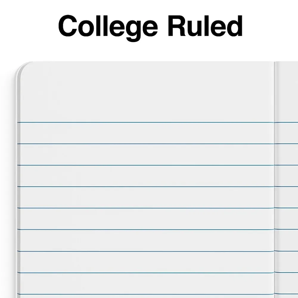 Subject Notebooks|Staples 1-Subject Composition Notebooks, 3.25" x 4.5", College Ruled, 80 Sheets, Assorted Colors, 2/Pack (ST17501C)