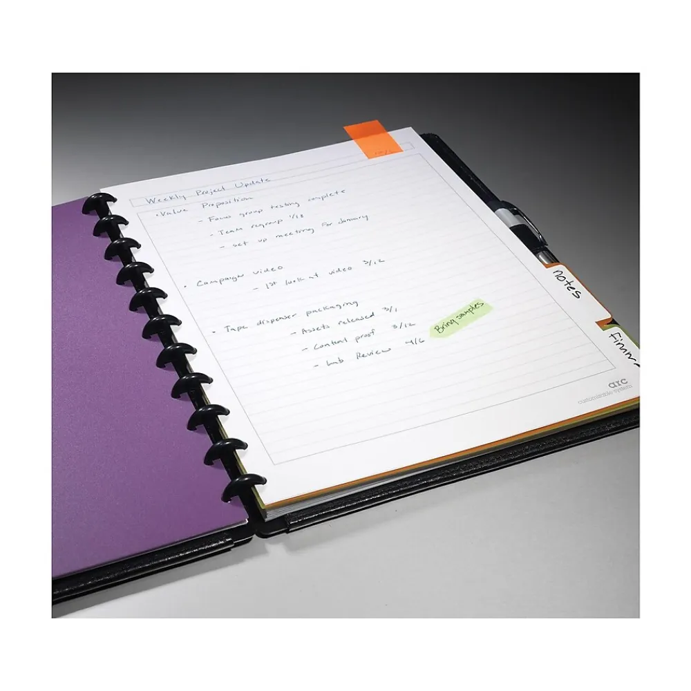 Subject Notebooks|Staples 1-Subject Customizable Notebook, 8.5" x 11", Narrow Ruled, 60 Sheets, Black (19998)